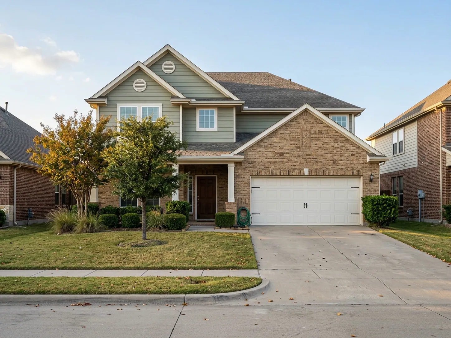 Craftsman-style exterior with new siding paired with natural stone