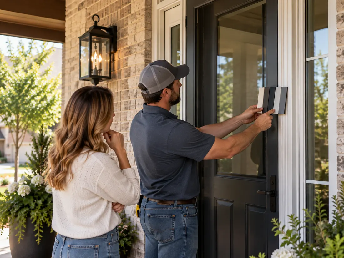 Planning a storm doors project with a homeowner