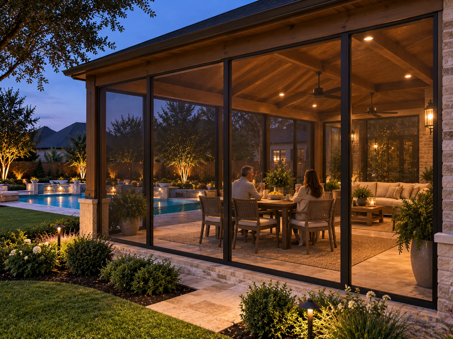 Screened patio enclosure